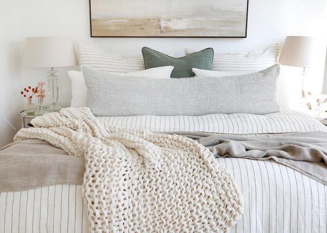 Finn-Hand Knit Throw-Antique White (50x60)
