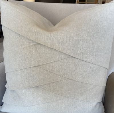 Slubby Linen Herringbone Natural | 22x22