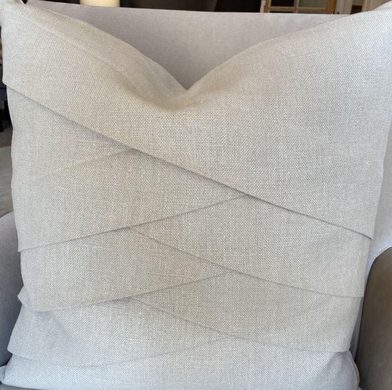 Slubby Linen Herringbone Natural | 22x22