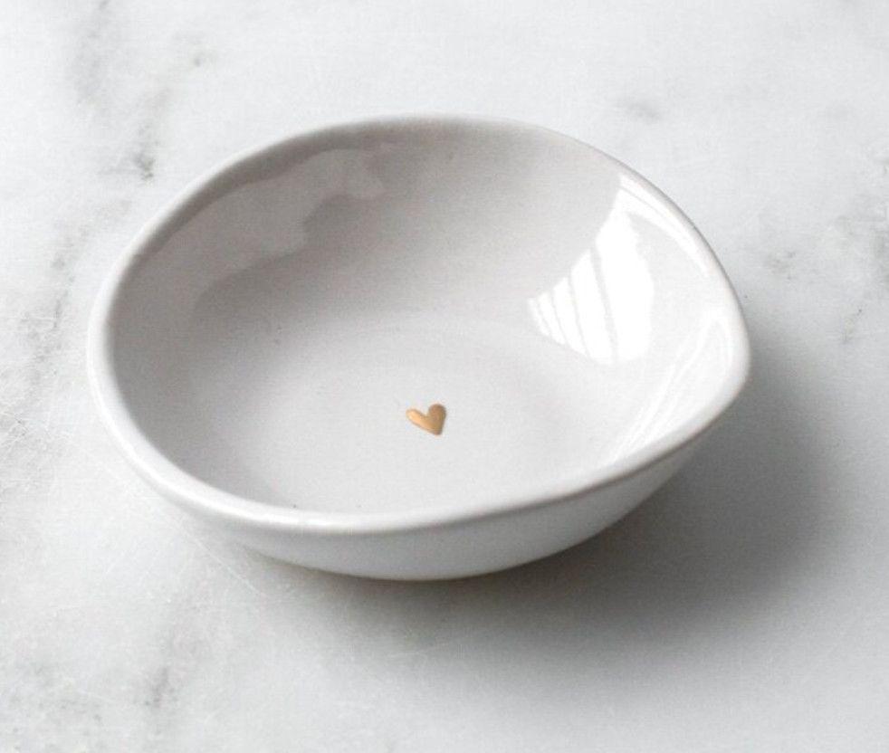 Heart Ring Bowl Genuine Gold