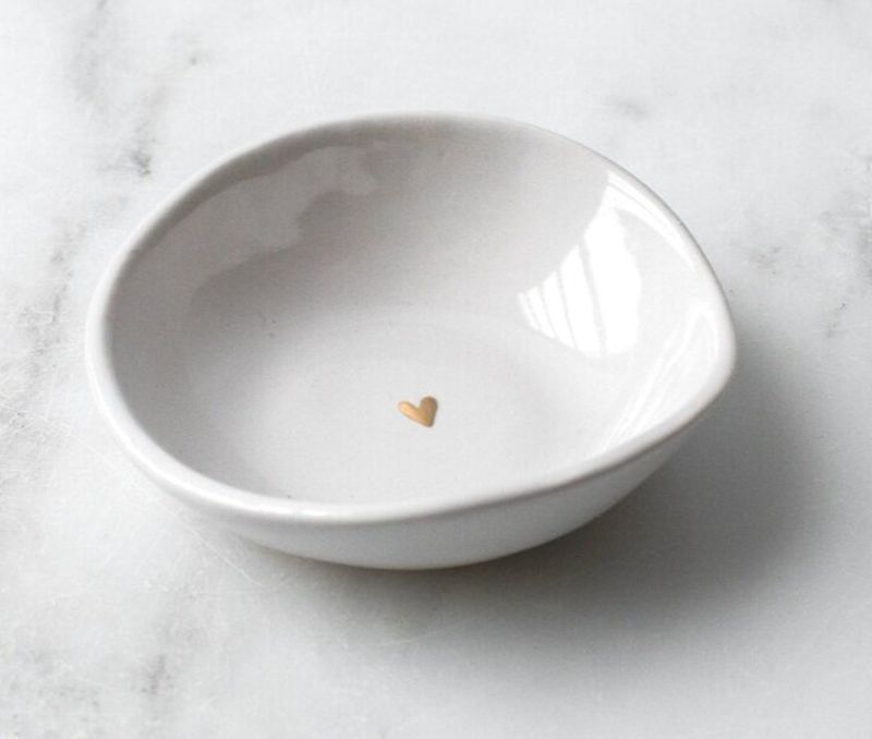 Heart Ring Bowl Genuine Gold