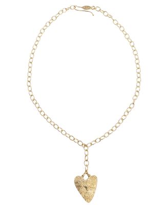 Sacred Heart Necklace on Heavy Gold Filled Chain