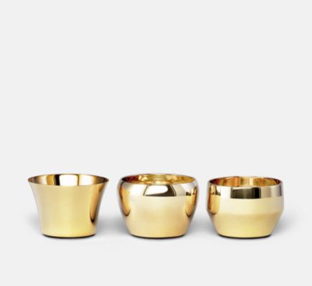 Kin, Tealight, Brass | Set of 3 pcs