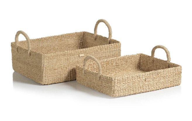 Stephanie Abaca Rectangular Tray/Basket | Small
