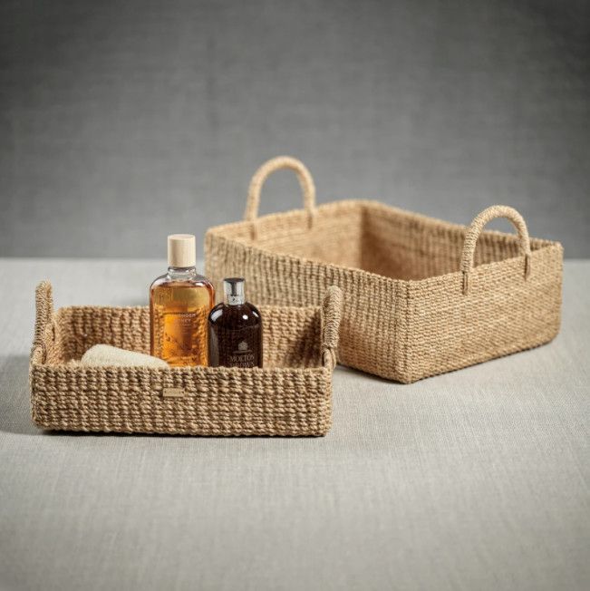 Stephanie Abaca Rectangular Tray/Basket | Small
