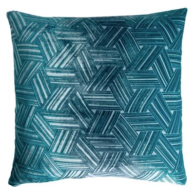 Entwined Velvet Pillow | Pacific | 22x22