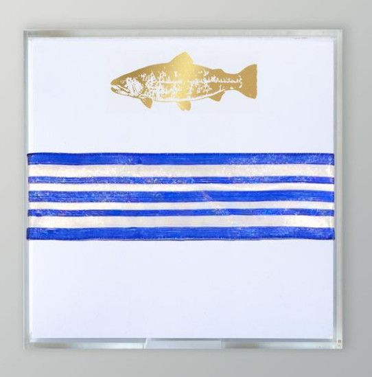 Gold Foil Paddie Notepad | Fish