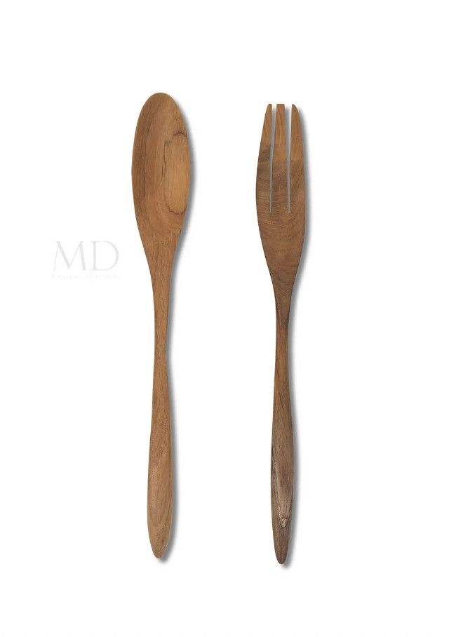 Traditional Wooden Salad Servers | Spoon &amp; Fork