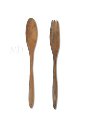 Traditional Wooden Salad Servers | Spoon &amp; Fork