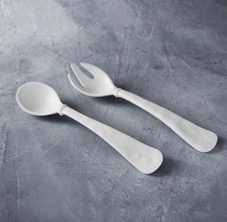 Vida Nube Large Salad Servers | White