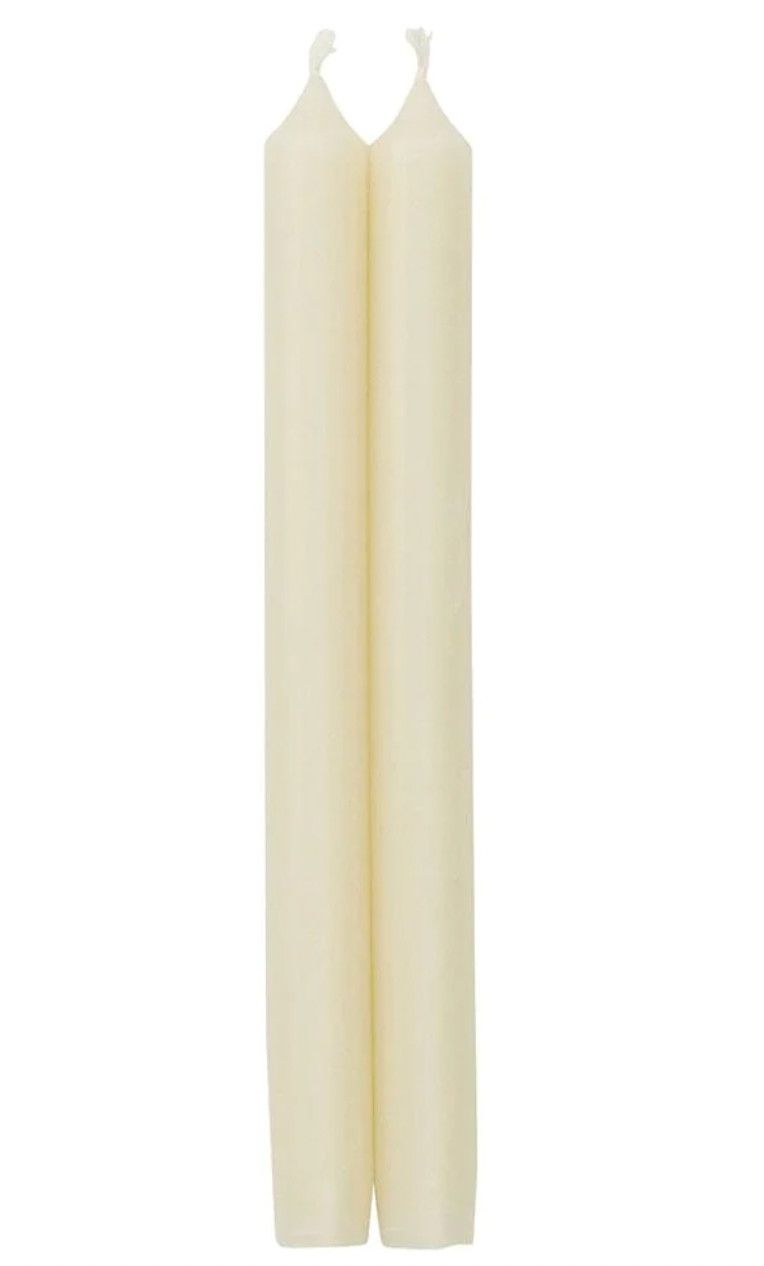 Straight Taper 12&quot; Candles in IVORY - PAIR