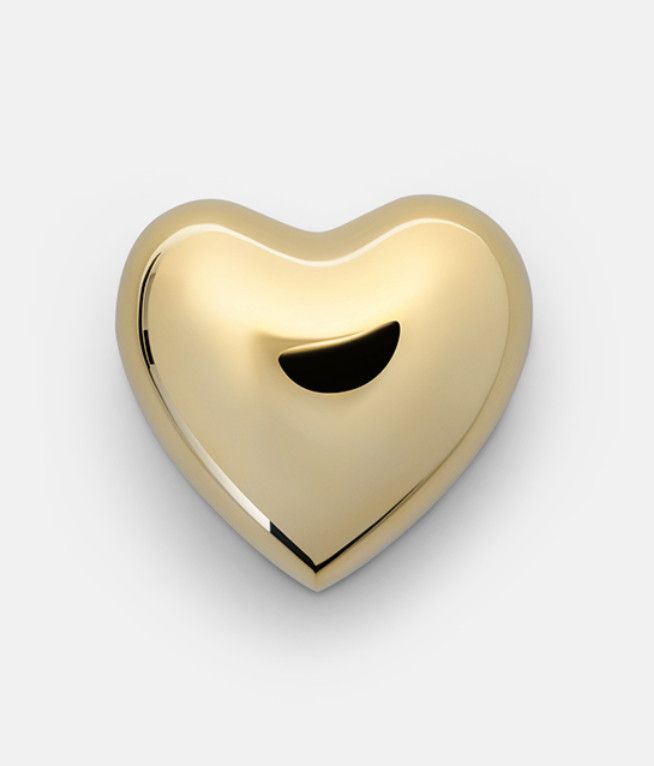 Large Polished Brass Heart