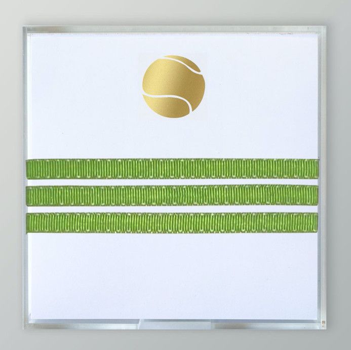 Gold Foil Paddie Notepad | Tennis