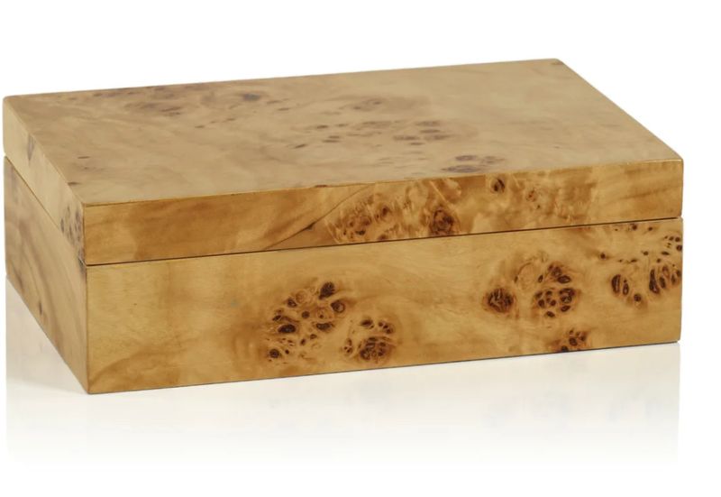 Leiden Burl Wood Design Box | Small