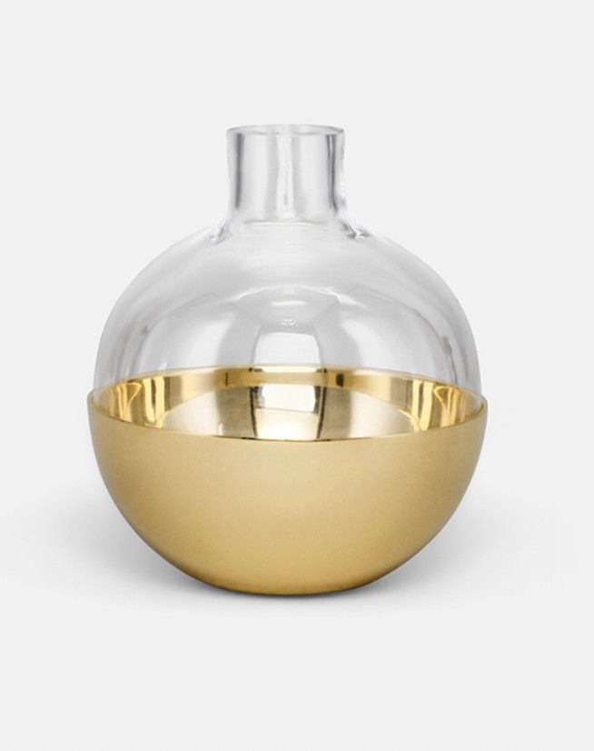 Pomme Small Brass Vase