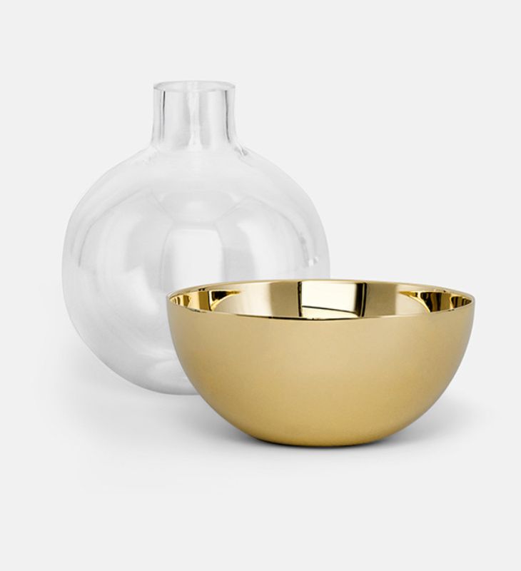 Pomme Small Brass Vase