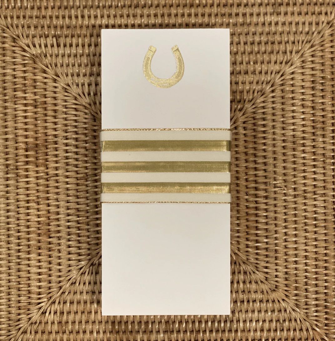 Gold Foil Buck Notepad | Horseshoe