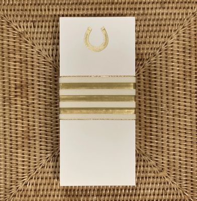 Gold Foil Buck Notepad | Horseshoe