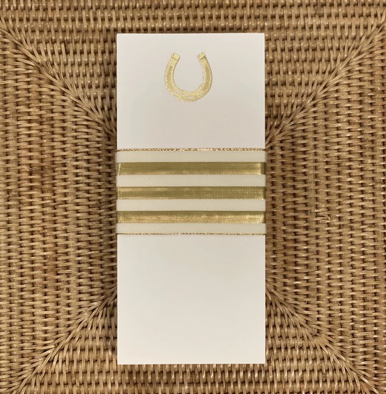 Gold Foil Buck Notepad | Horseshoe