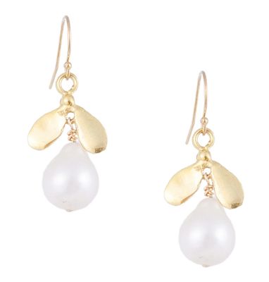Beatrice Earrings with Pearl Drop