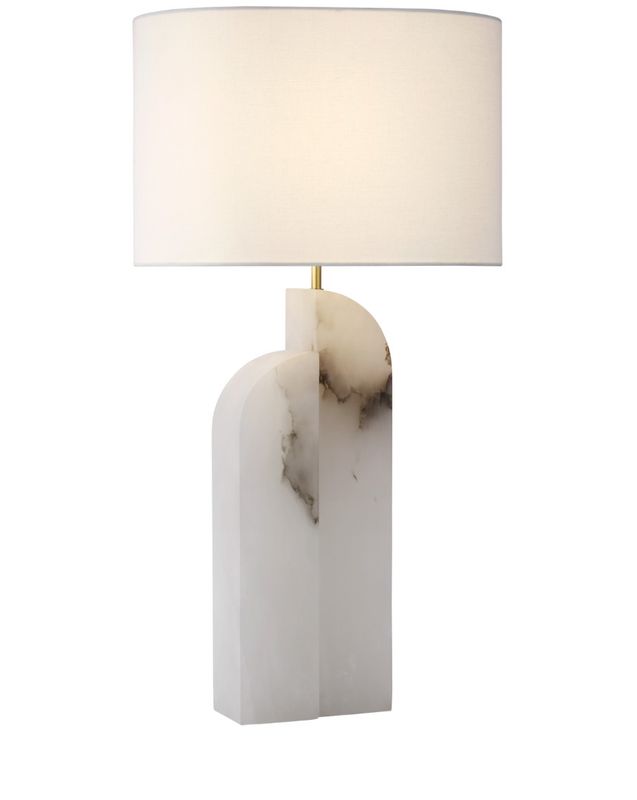 Savoye Large Left Table Lamp in Alabaster