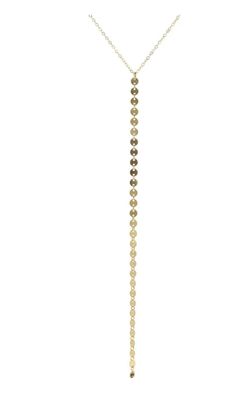 Book Chain Disc Lariat Necklace