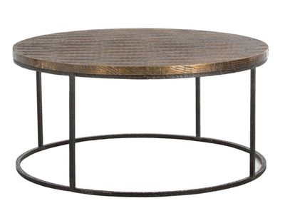 Natural Iron w/ Bronze Top Coffee Table