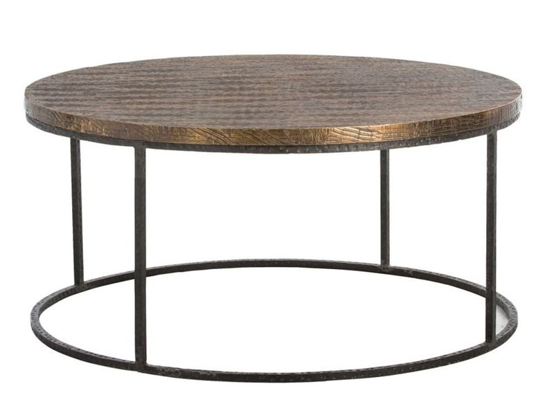 Natural Iron w/ Bronze Top Coffee Table