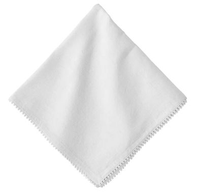 Berry Trim Napkin | White