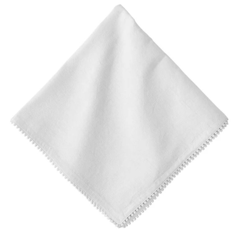 Berry Trim Napkin | White