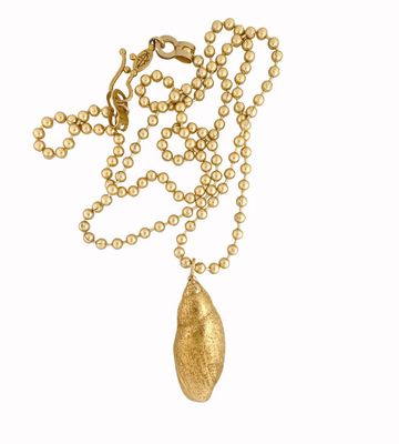 Lettered Olive Shell Necklace | 36&quot; Chain