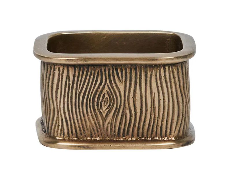 Blenheim Oak Napkin Ring - Brass