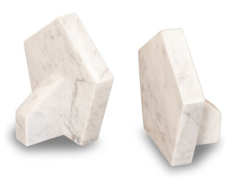 Naples Bookends | White Marble