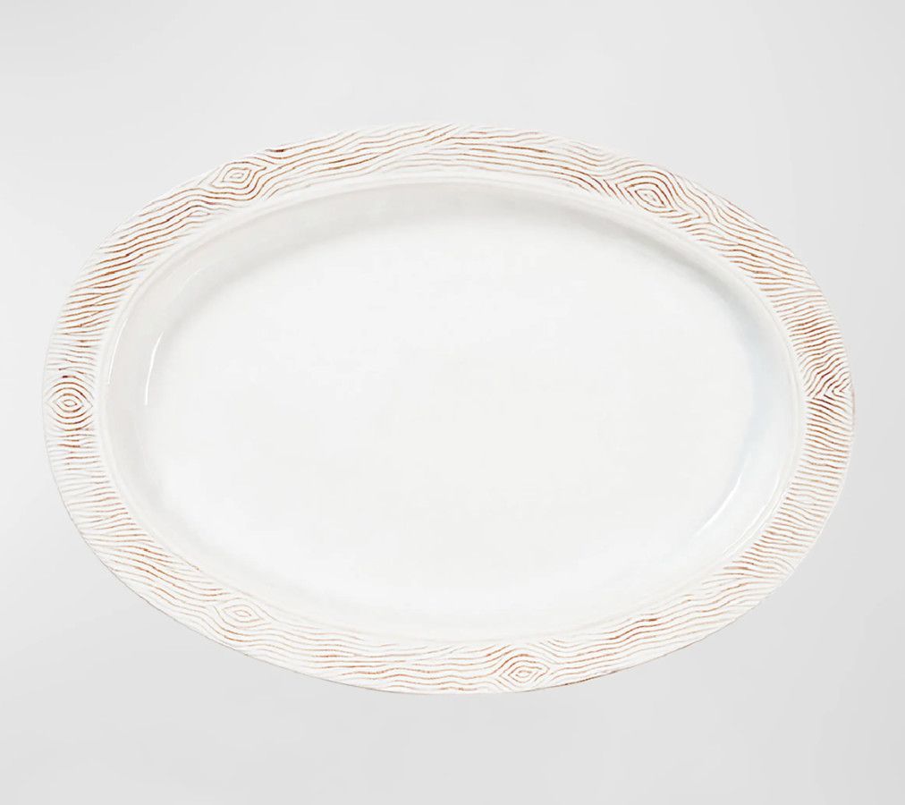Blenheim Oak 18&quot; Platter - Whitewash