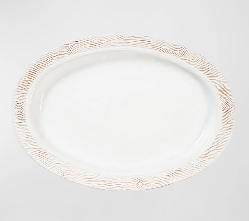 Blenheim Oak 18&quot; Platter - Whitewash