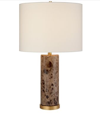Cliff Table Lamp | Brown Marble