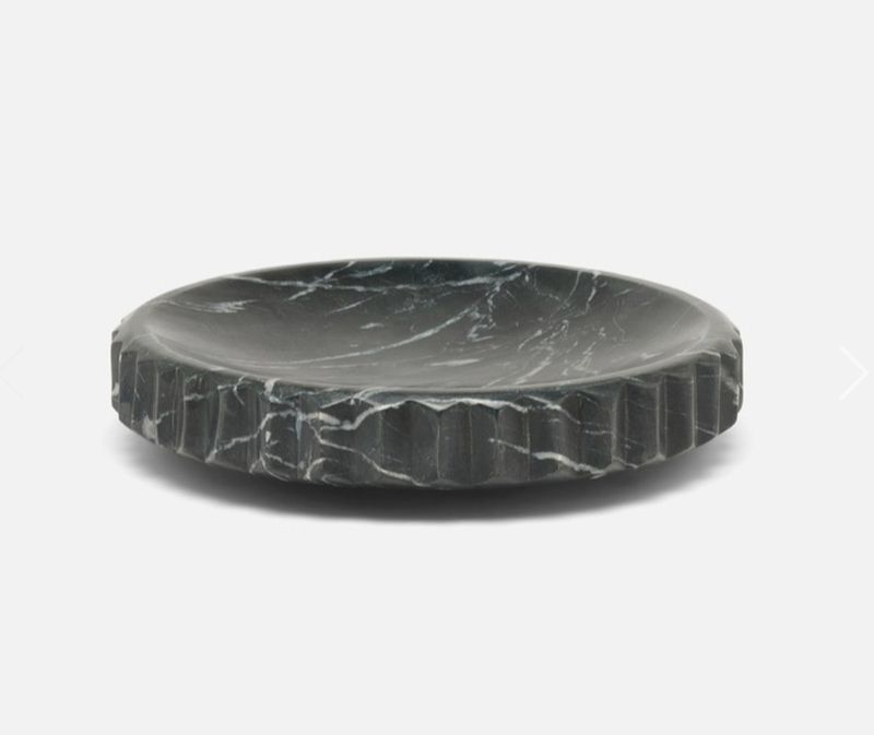 Analia Black Medium Marble Tray