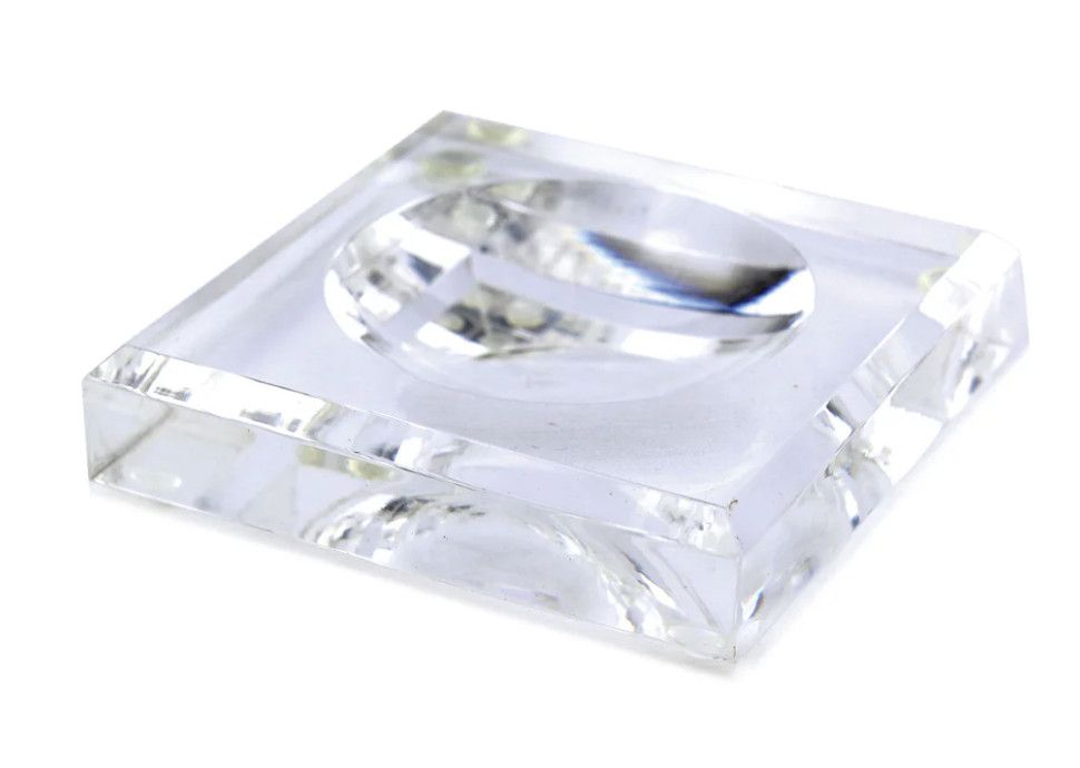 Clear Acrylic Block Small Dish | 3.5&quot;x3.5&quot;x.75&quot;