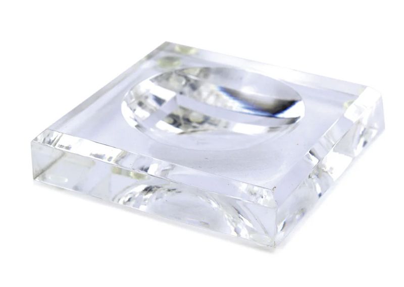 Clear Acrylic Block Small Dish | 3.5&quot;x3.5&quot;x.75&quot;