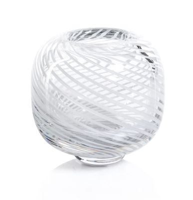 Claire Bud Vase | White Swirl