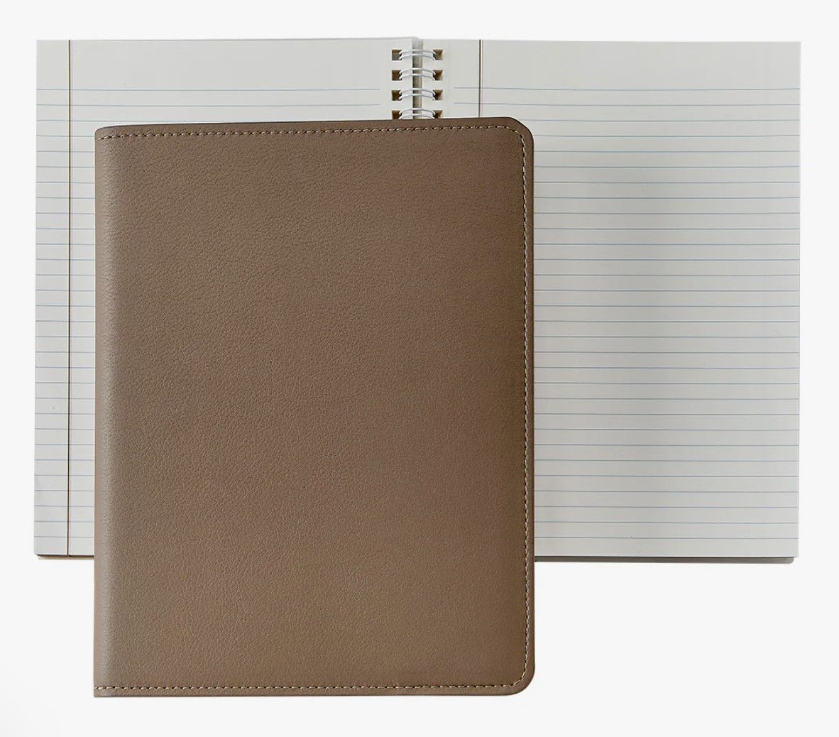 9&quot; SPIRAL Leather Journal | Taupe