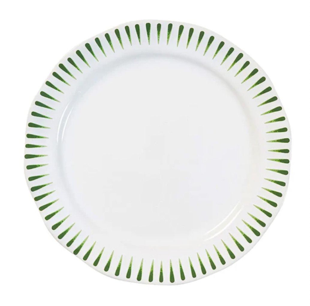 Sitio Stripe Dessert/Salad Plate - Basil