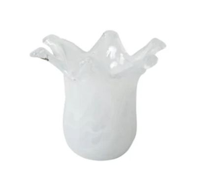 Onda Glass White Petite Vase