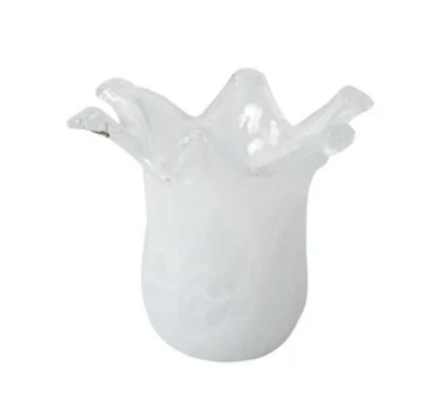 Onda Glass White Petite Vase