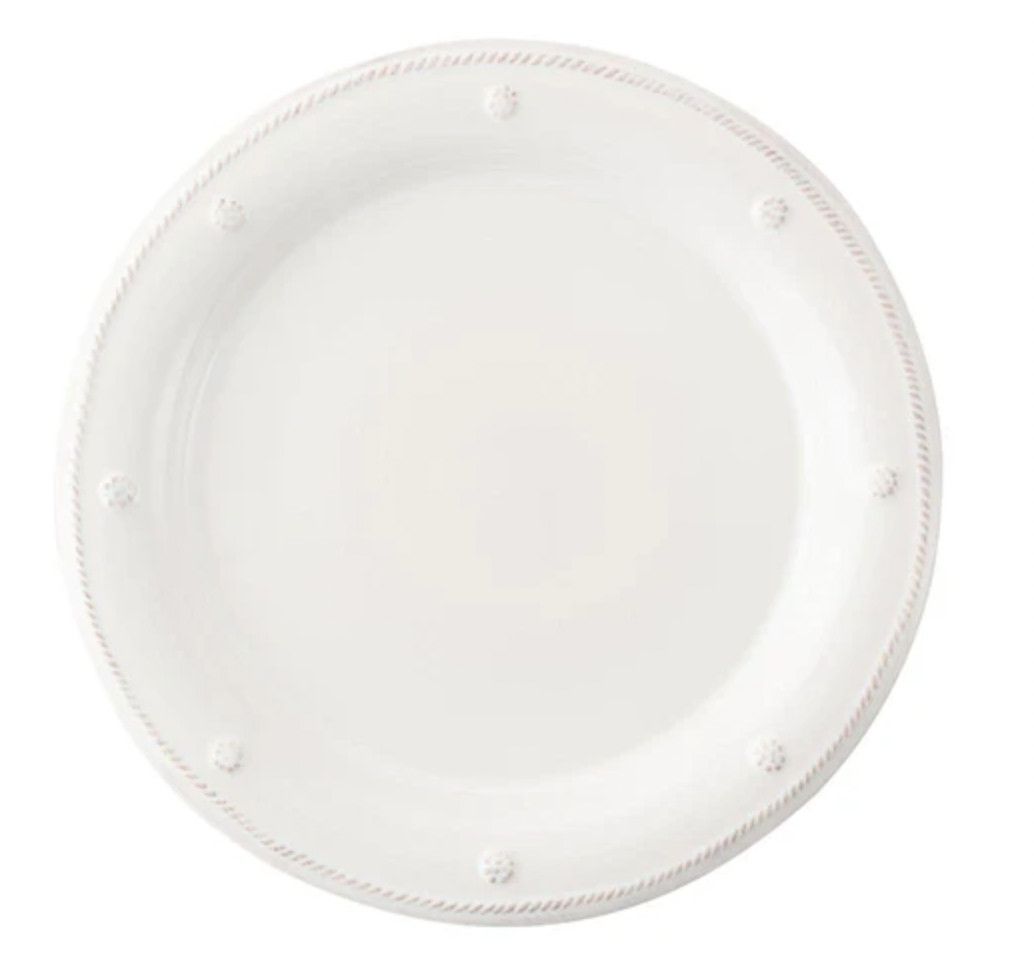 Berry &amp; Thread Dessert/Salad Plate - Whitewash