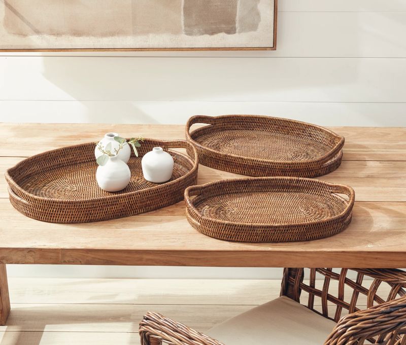 Burma Rattan Oval Serving Tray | Small