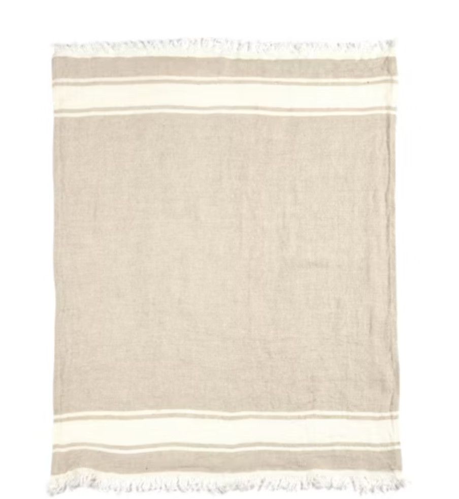 The Belgian Guest Towel | Flax Stripe | 21.5x25.5