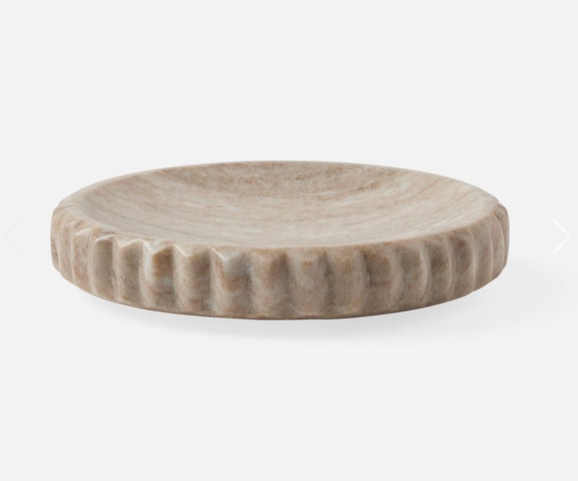 Analia Beige Medium Marble Tray