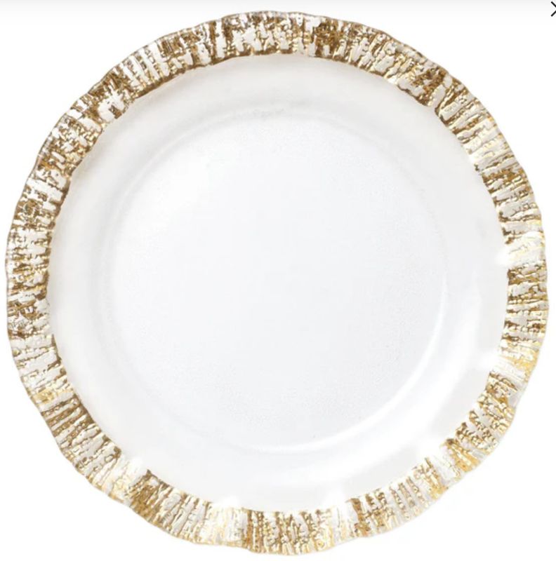 Rufolo Glass Gold Plate/Charger