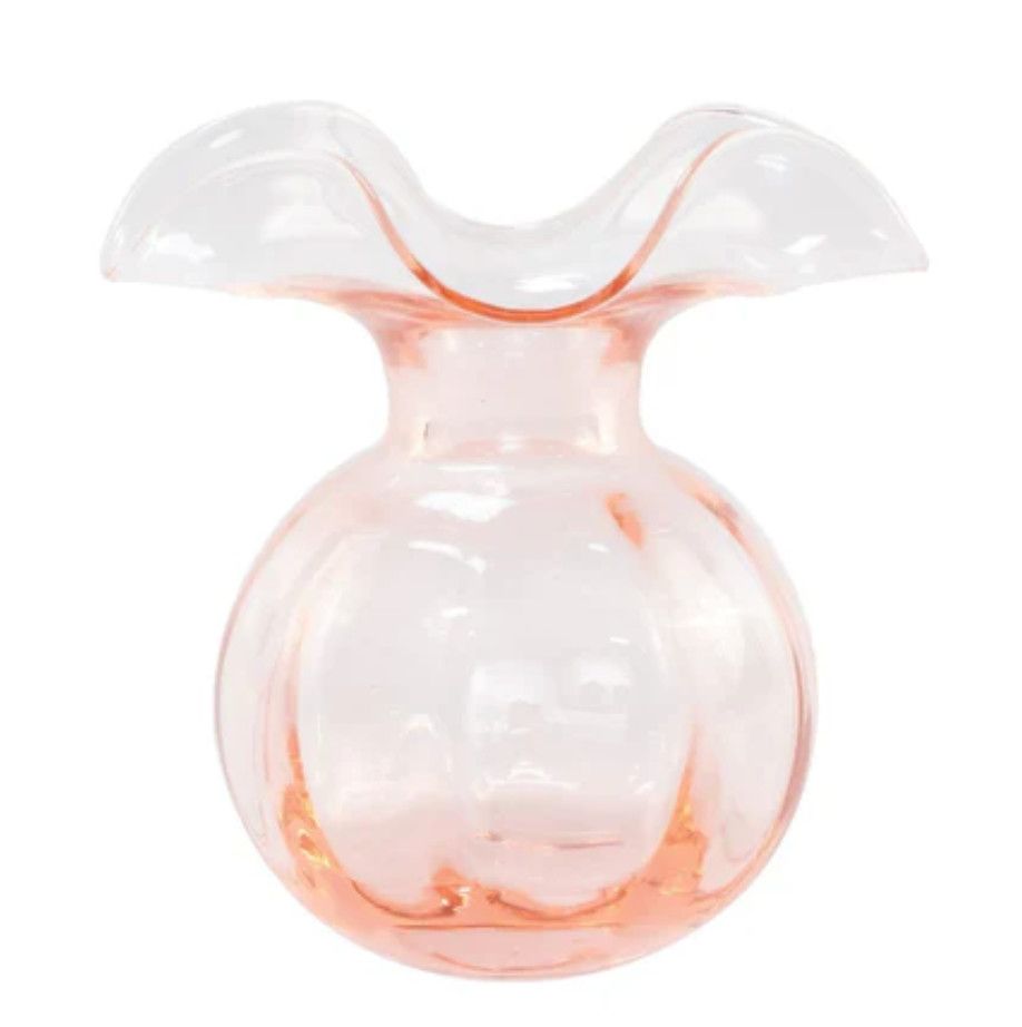 Hibiscus Glass Pink Bud Vase